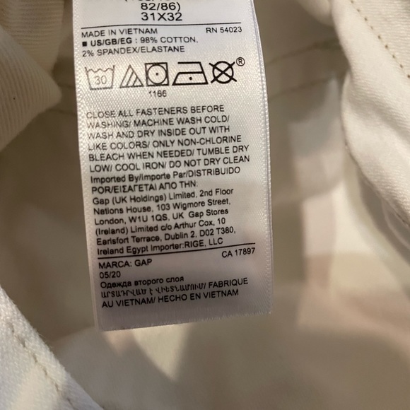 GAP Men’s Slim White Jeans - Picture 4 of 6